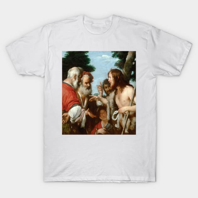 Bernardo Strozzi The Sermon of St. John the Baptist T-Shirt by pdpress